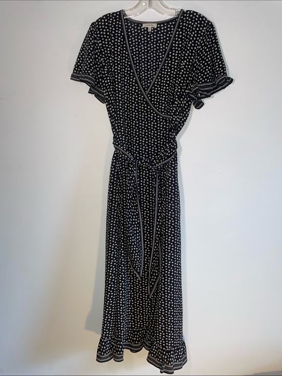 Max Studio Dresses & Skirts - Max Studio Black and White Polka Dot Wrap Maxi Dress with Pockets